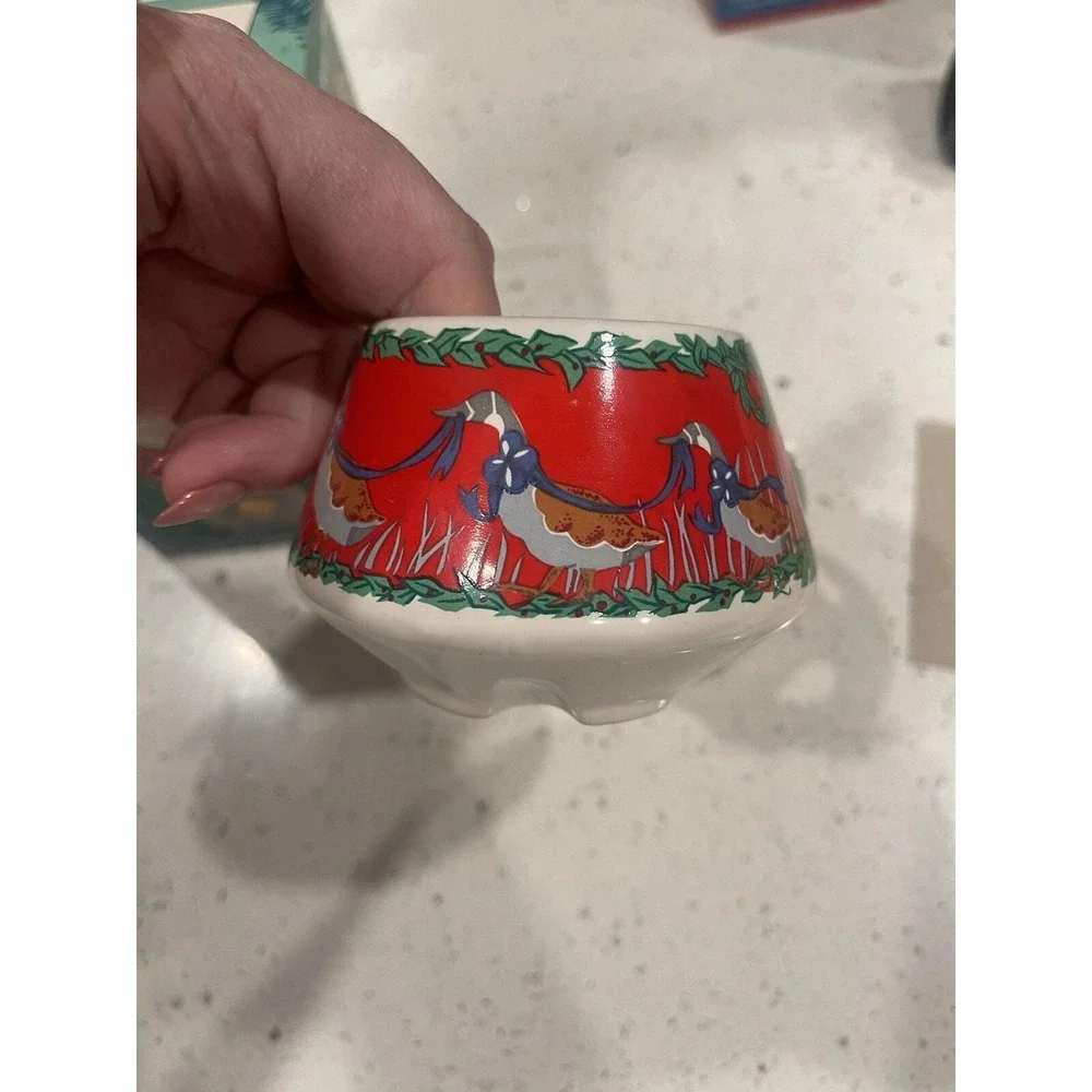 Vintage Ceramic Christmas‎ Potpourri Pot Goose